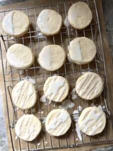 Lemon Shortbread Cookies with Lemon Glaze