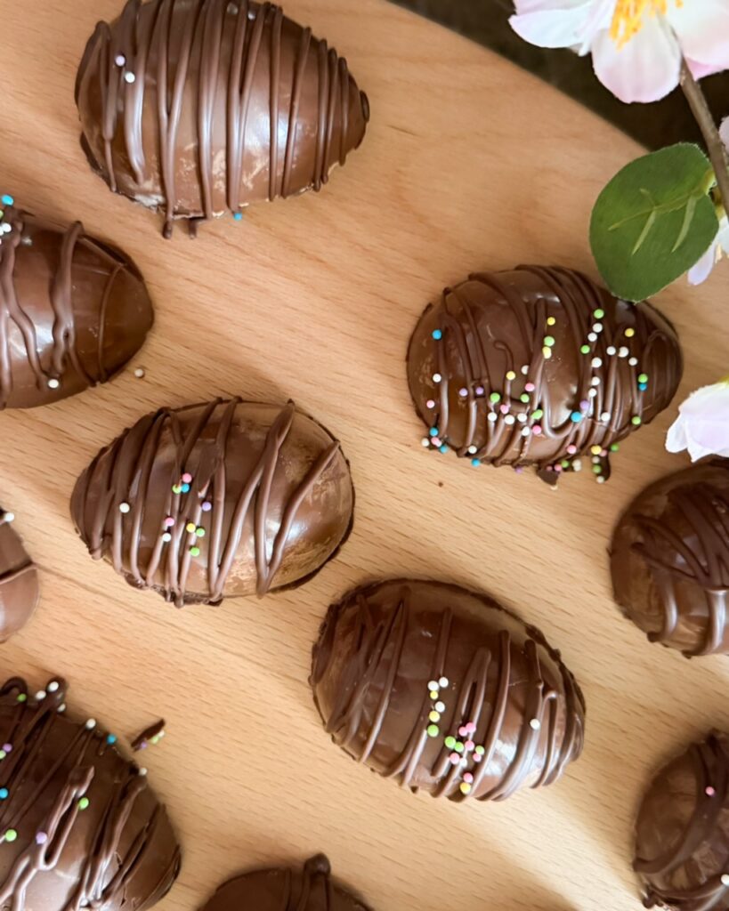 Chocolate Covered Peanut Butter Easter eggs.