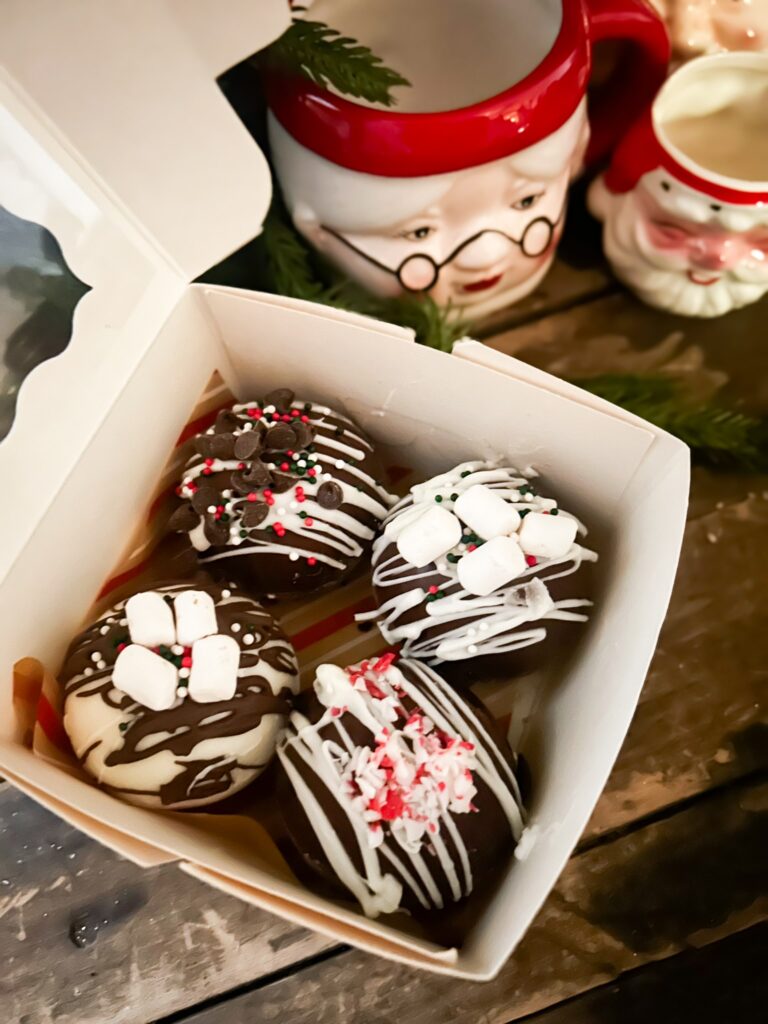 fun and festive homemade hot chocolate bombs.