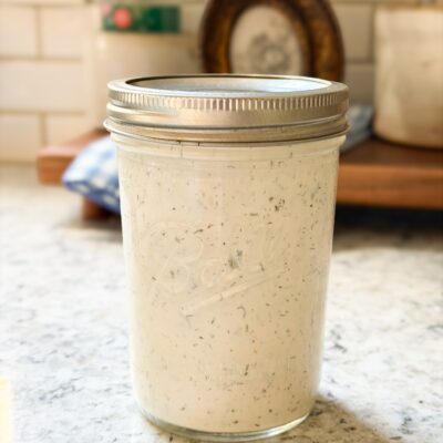 Homemade Ranch Dressing in Ball Jar