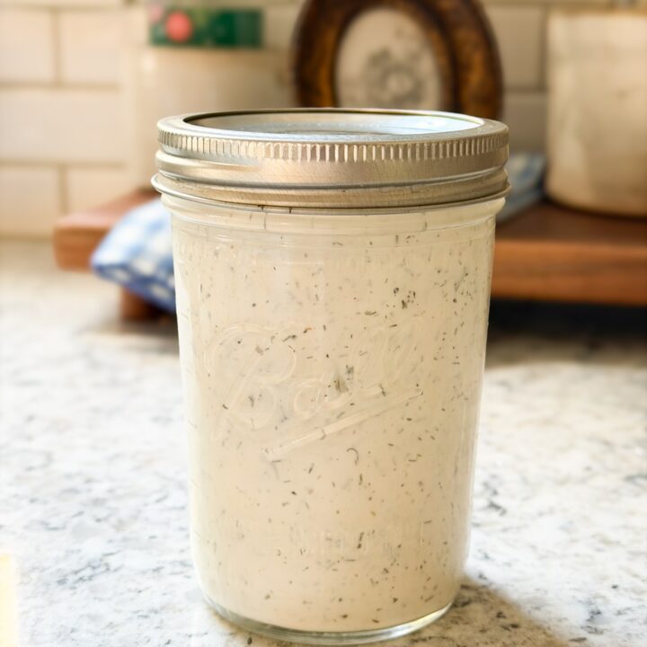 Homemade Ranch Dressing in Ball Jar