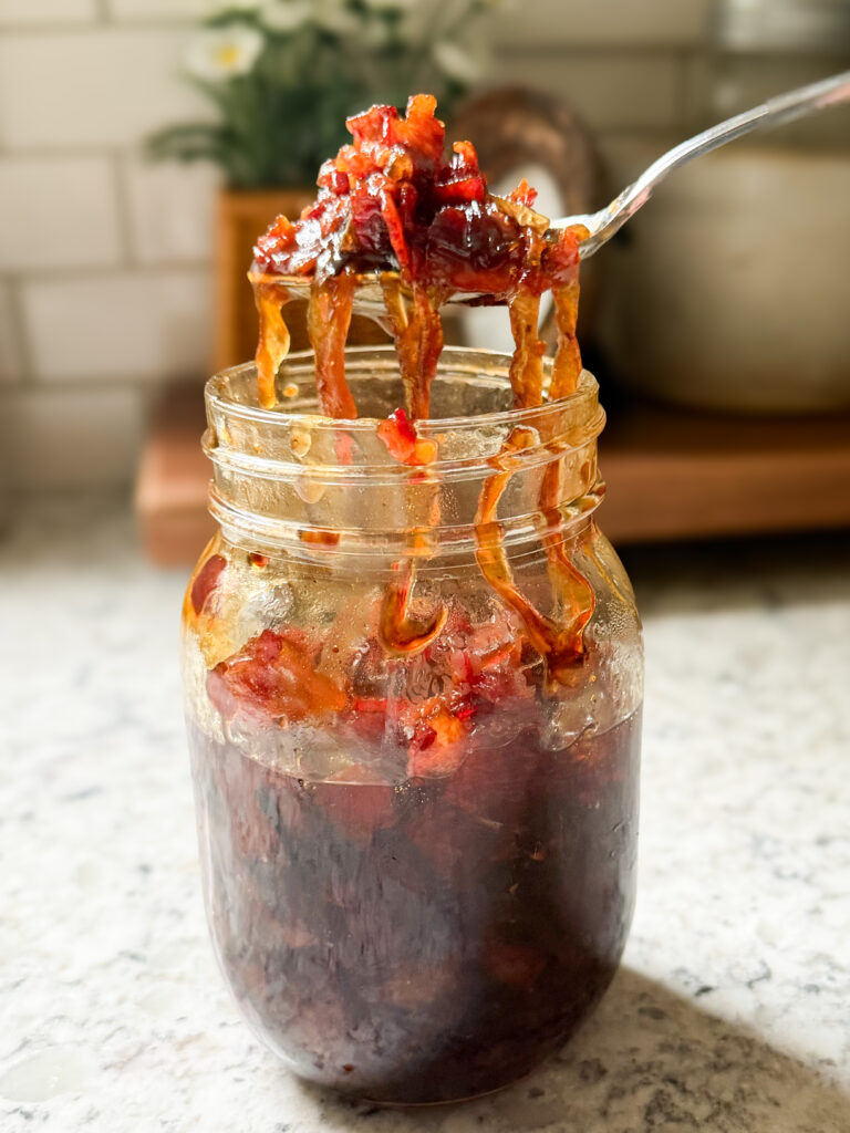 bacon jam in a ball jar